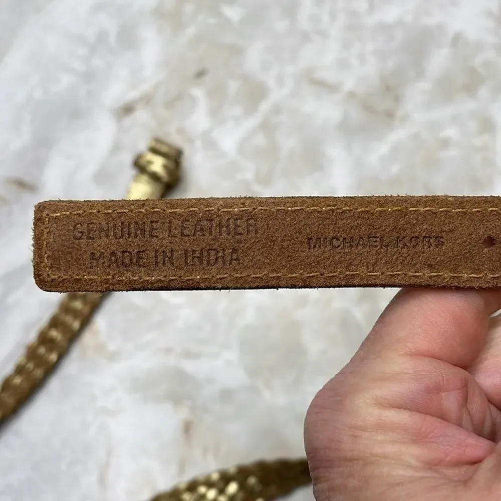 Michael Kors braided leather belt